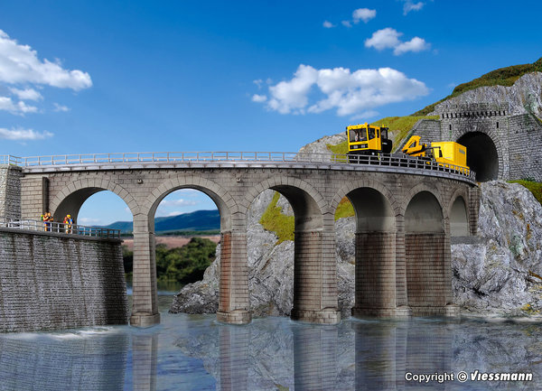 Kibri 39725 Riedberg-Viadukt mit Eisbrecherpfeilern gebogen eingleisig