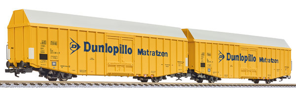 Liliput 230160 Set großräumiger Güterwagen Hbbks Dunlopillo der DB