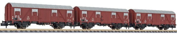 Liliput 260137 Wagenset gedeckte Güterwagen Glmhs 50 der DB