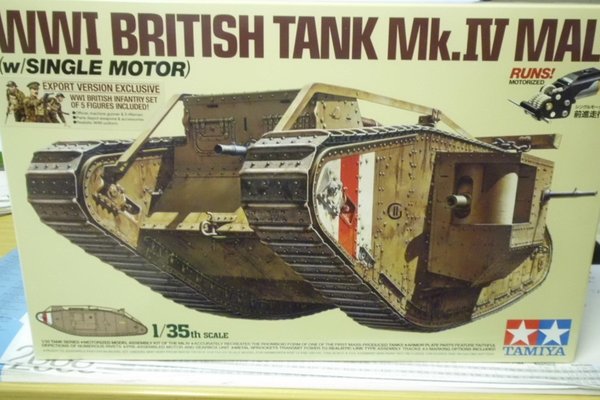 Tamiya 30057 WWI Britischer Panzer Mk. IV Male mit Motor