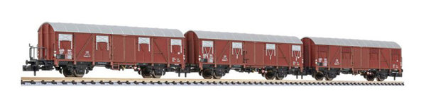 Liliput 260131 Set gedeckte Güterwagen Glmmhs 57 der DB