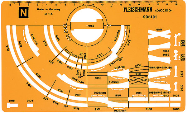 Fleischmann 995101 Gleisplanschablone N