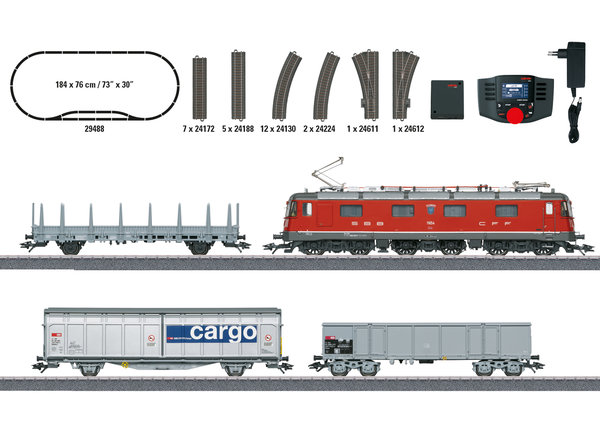 Märklin 29488 Digital-Startpackung Schweizer Güterzug mit Re 620