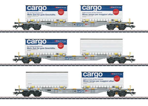 Märklin 47463 Containertragwagen-Set der SBB Cargo